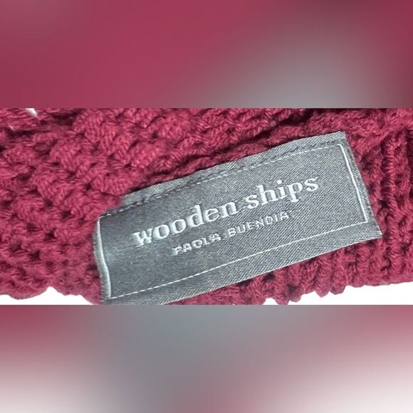 Wooden Ships Shawl Collar Hi-Low Hem Open Cardigan Sweater Luxury Knit M/L - Picture 5 of 6